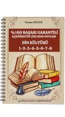 AÇIKÖĞRETİM LİSE DİN KÜLTÜRÜ 1-2-3-4-5-6-7-8 DERS NOTLARI