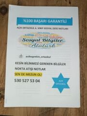 AÇIKÖĞRETİM ORTAOKUL 6. SINIF SOSYAL DERS NOTLARI