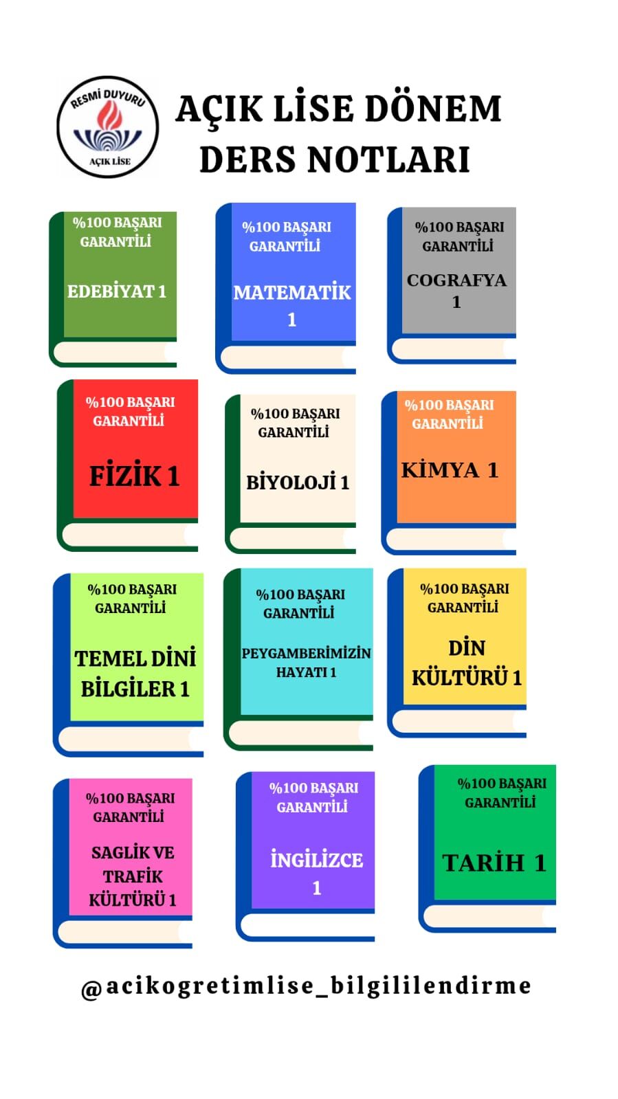 AÇIKÖĞRETİM LİSE KİTAPLARI