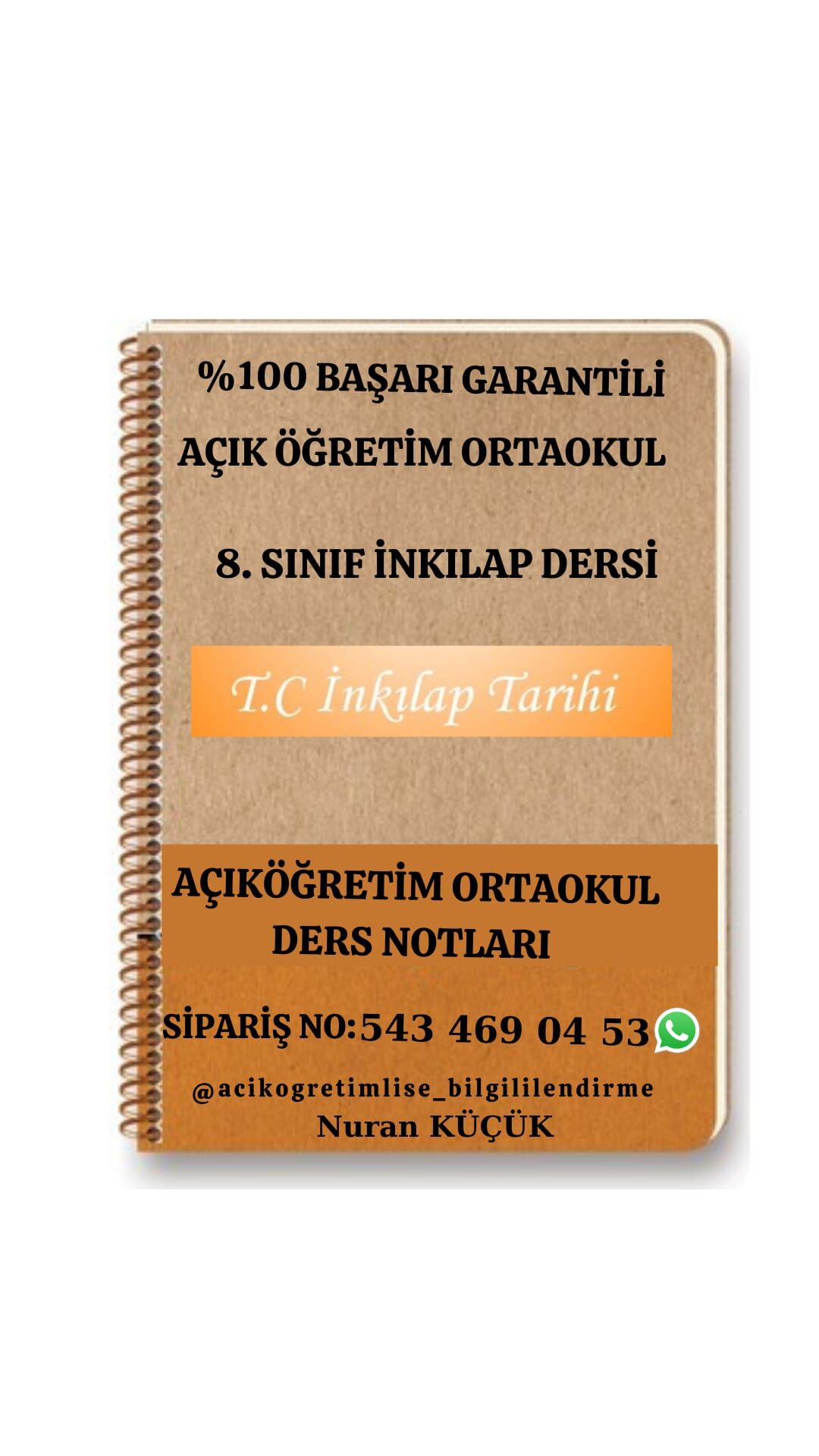 AÇIKÖĞRETİM ORTAOKUL 8. SINIF İNKLAP DERS NOTLARI